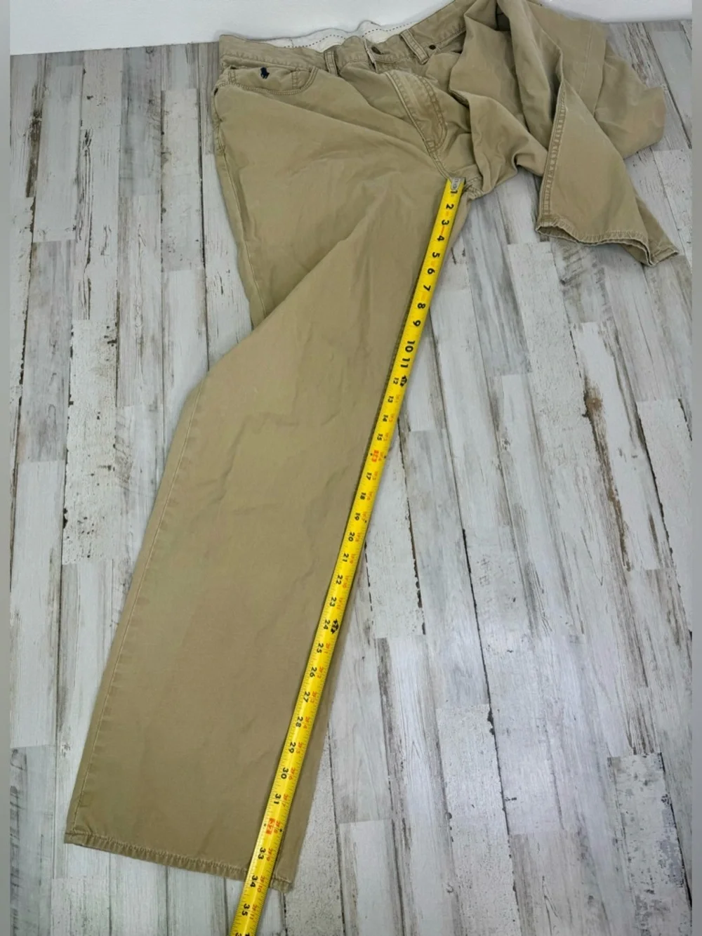 Polo Ralph Lauren Jeans Mens 38Tx34 Tan Denim Regular Straight - Picture 9 of 12